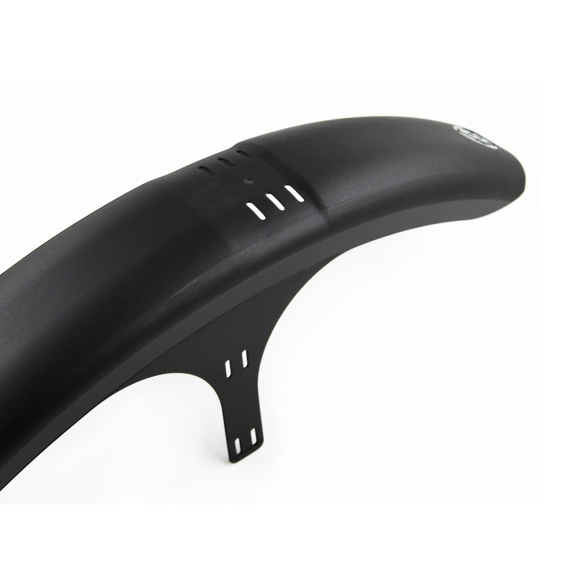 Mucky Nuts long front MugGuard mudguard, 3 quarter view, recycled plastic, cycling gifts, mtb gift ideas