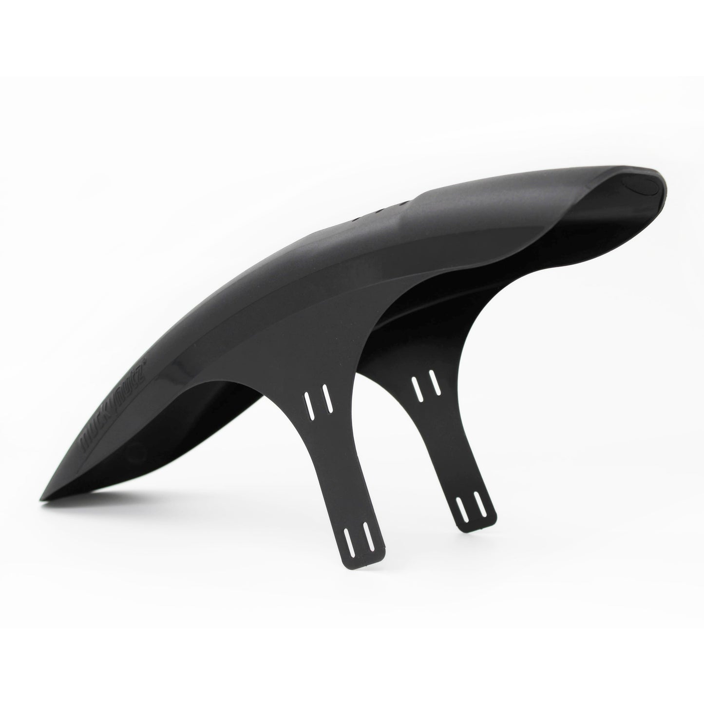 Mucky Nuts short front MugGuard mudguard, 3 quarter view, recycled plastic, cycling gifts, mtb gift ideas
