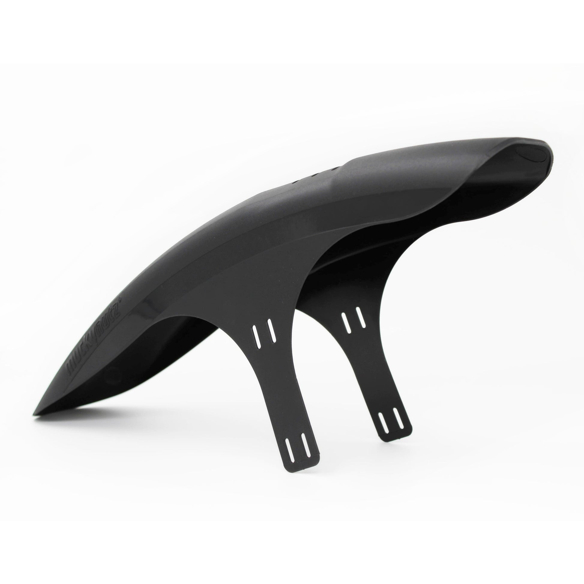 Mucky Nuts short front MugGuard mudguard, 3 quarter view, recycled plastic, cycling gifts, mtb gift ideas