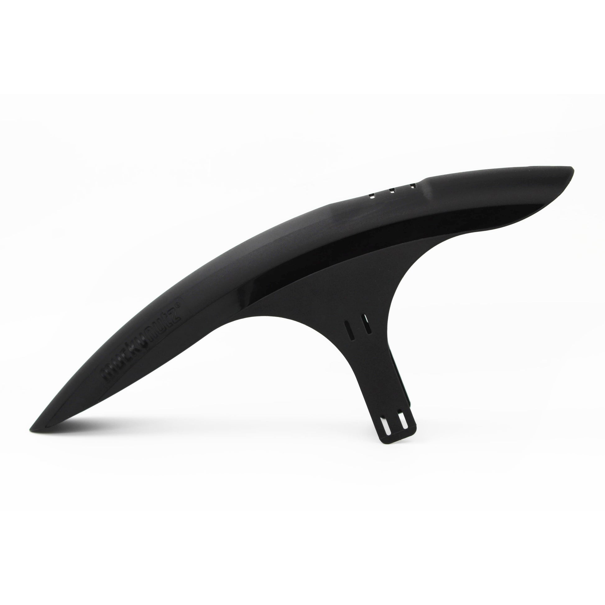 Mucky Nuts short front MugGuard mudguard, side view, recycled plastic, cycling gifts, mtb gift ideas