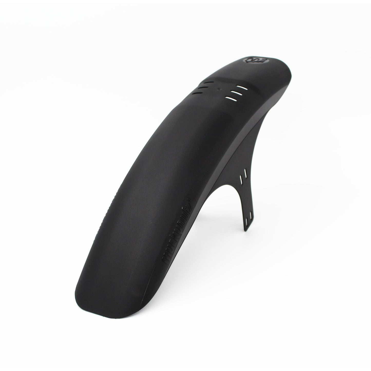 Mucky Nuts short front MugGuard mudguard, 3 quarter view, recycled plastic, cycling gifts, mtb gift ideas