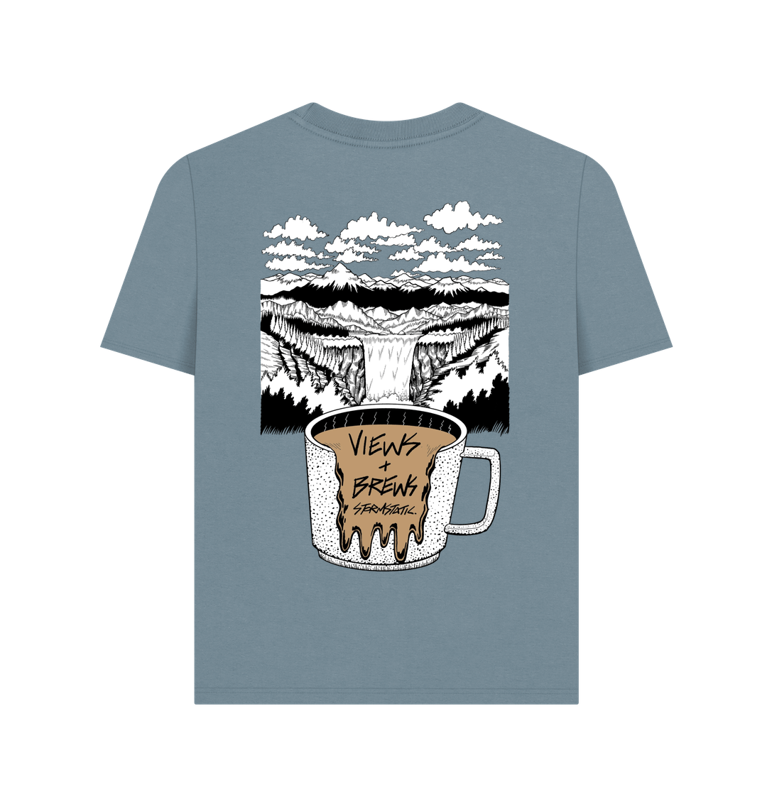 Stone Blue Printed T-shirt Back